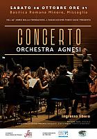 Sabato 26 ottobre - Concerto orchestra Agnesi